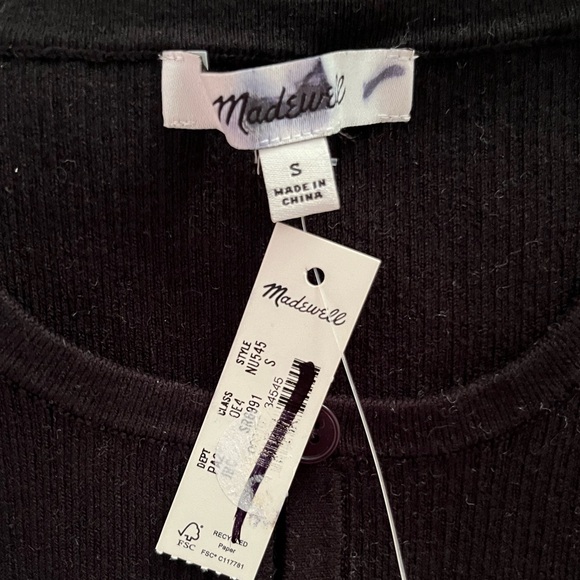 Madewell Blanket-Stitch Crewneck Sweater Tank Size S NWT - Picture 8 of 10